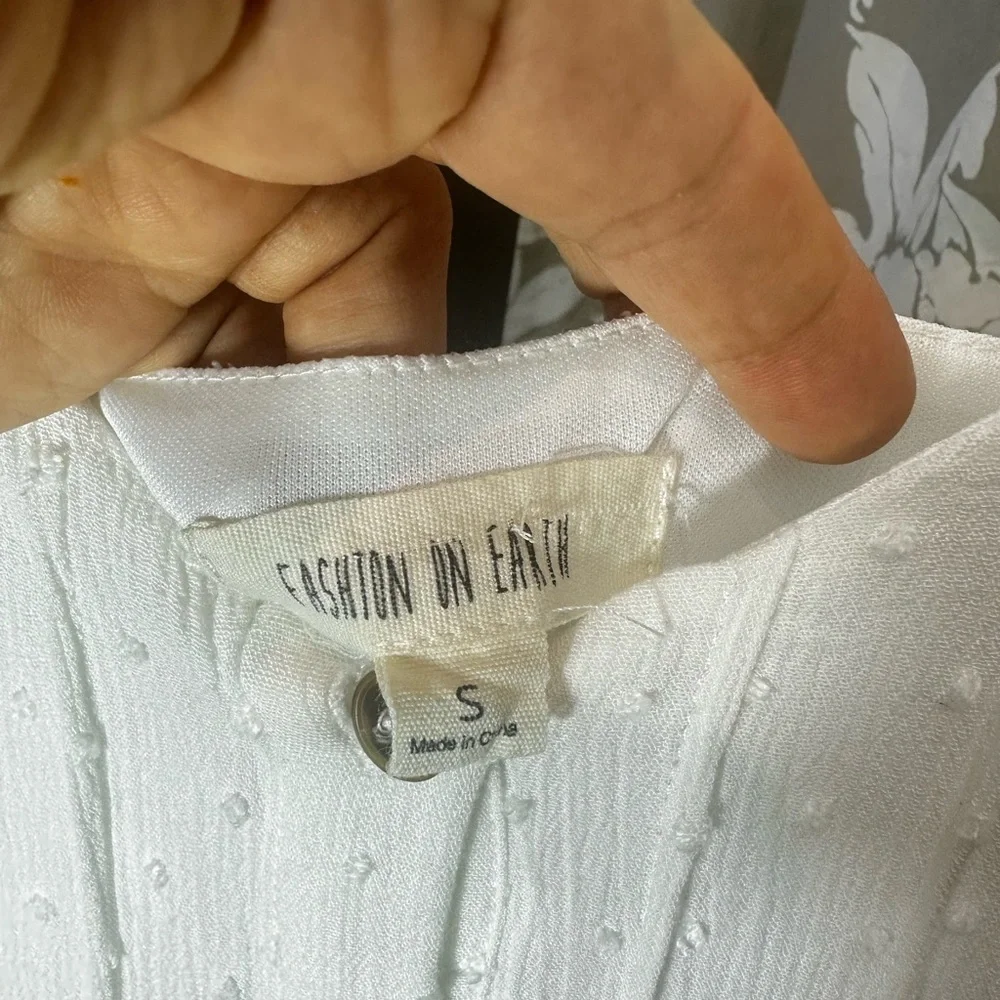 White Button-Down Maxi Dress - Picture 7 of 9